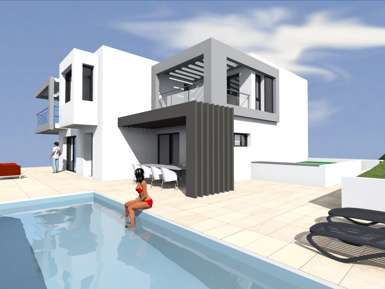 Étude 3D D&Rsquo;Un Projet De Villa — VX Architecture